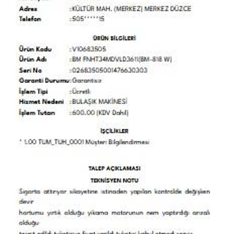 Yetkili Servis Müdahalesi Sonrası Bulaşık Makinem Tamamen Bozuldu