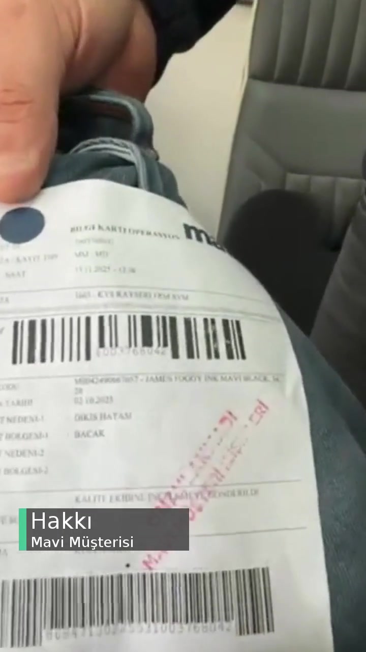 Mavi Sıfır Aldığım Üründe Dikiş Hatası videonun kapak resmi