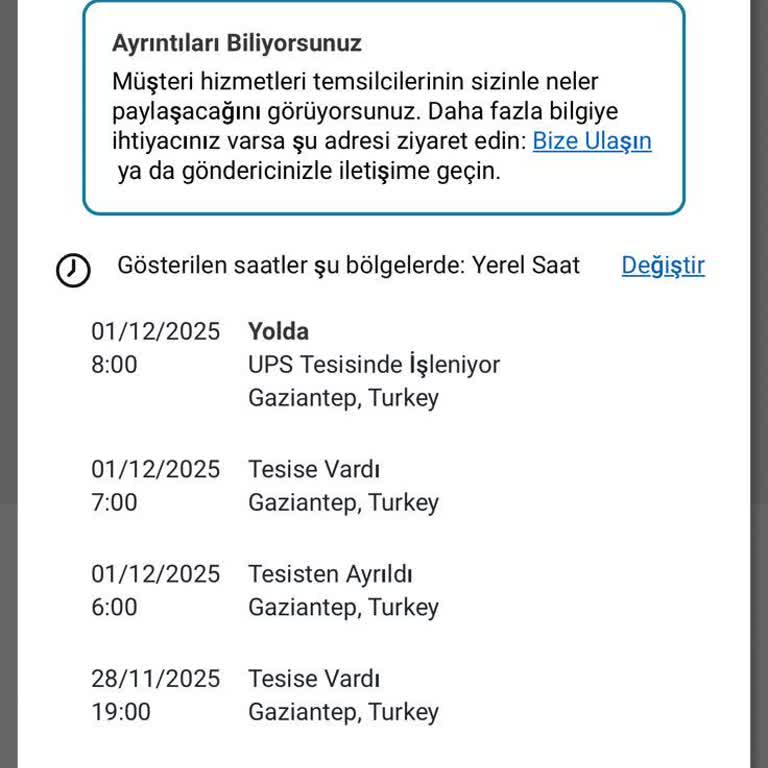 UPS İle Gönderilen İphone Teslim Edilmiyor, Bilgilendirme Yapılmıyor
