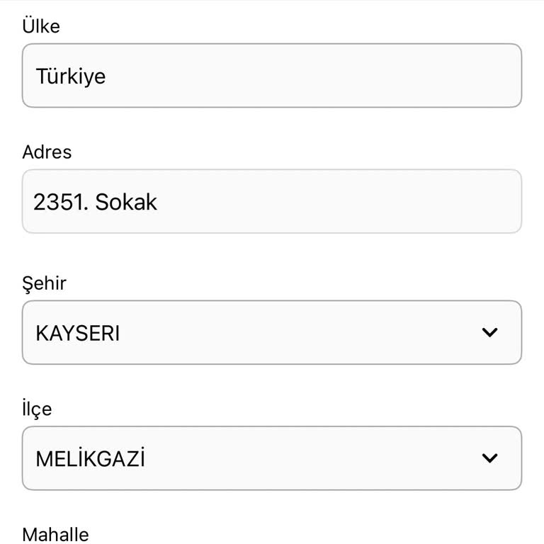Adres Bilgilerinde Otomatik Mahalle Değişikliği Nedeniyle Online Alışveriş Yapamama Sorunu