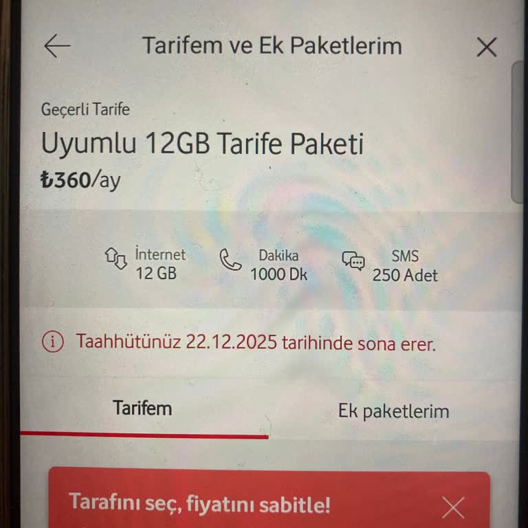 Tarife Değişikliğine Rağmen Taahhüt Tarihi Güncellenmedi