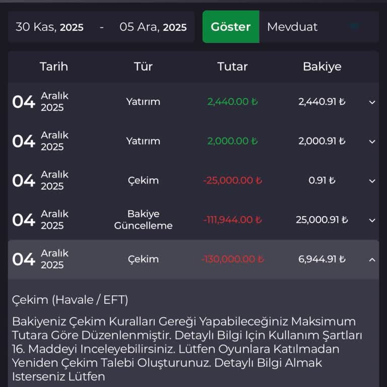 Kazancımın Büyük Kısmı Kural Gerekçesiyle Hesabıma Ödenmedi
