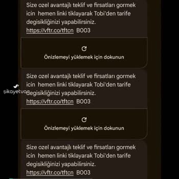 Vodafone Müşteri Temsilcisi Mesaj Tacizi
