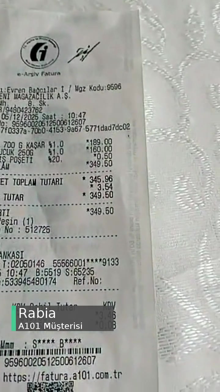 A101  Kaşar İçinde Plastik Kıl Çıktı! videonun kapak resmi