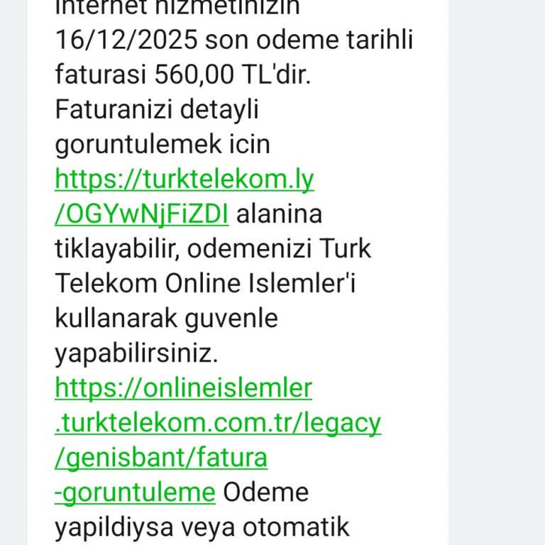 İnternet Hizmeti Alınamamasına Rağmen Fatura Kesilmesi Ve Arızanın Giderilmemesi