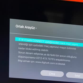770 Digiturk 4K Kanalına Erişim Sorunu Ve Müşteri Hizmetlerinden Yetersiz Destek