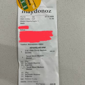 Getir Yemek'te Yanlışlıkla Verilen Siparişin İptal Edilmemesi Ve Eksik-Soğuk Ürün Teslimatı