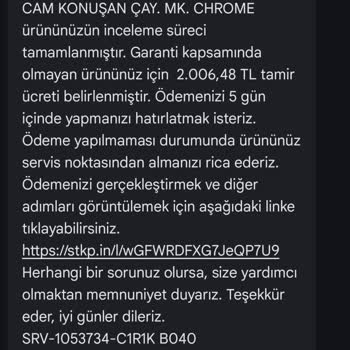Karaca Çaycı 3 İn 1: Garanti Sürecinde Eksik Tamir Ve Haksız Ücret Talebi
