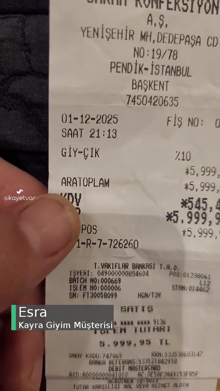 Kayra, Ürününün İade Veya Değişimini Yapmıyor! videonun kapak resmi