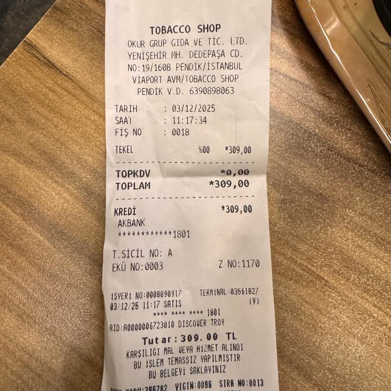 Tobacco Shop Okur Gıda Sigara Satışında Fazladan Ücret Alıyor!