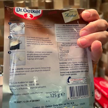 Dr. Oetker Keşkül Ürünü Beklenmedik Derecede Acı Ve Tüketilemez Çıktı