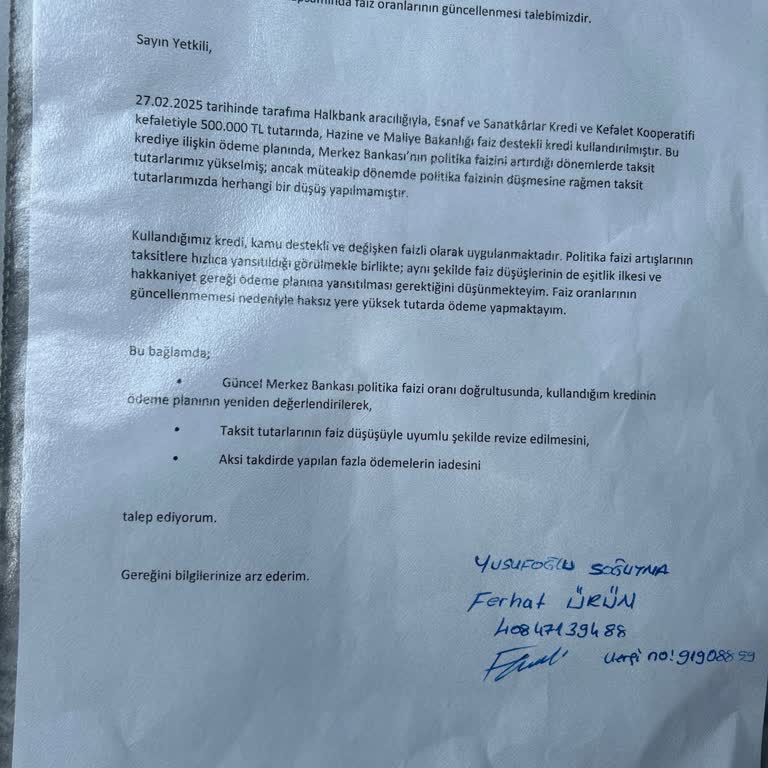 Değişken Faizli Kredide Faiz İndirimi Yansıtılmıyor, Mağduriyet Yaşıyorum