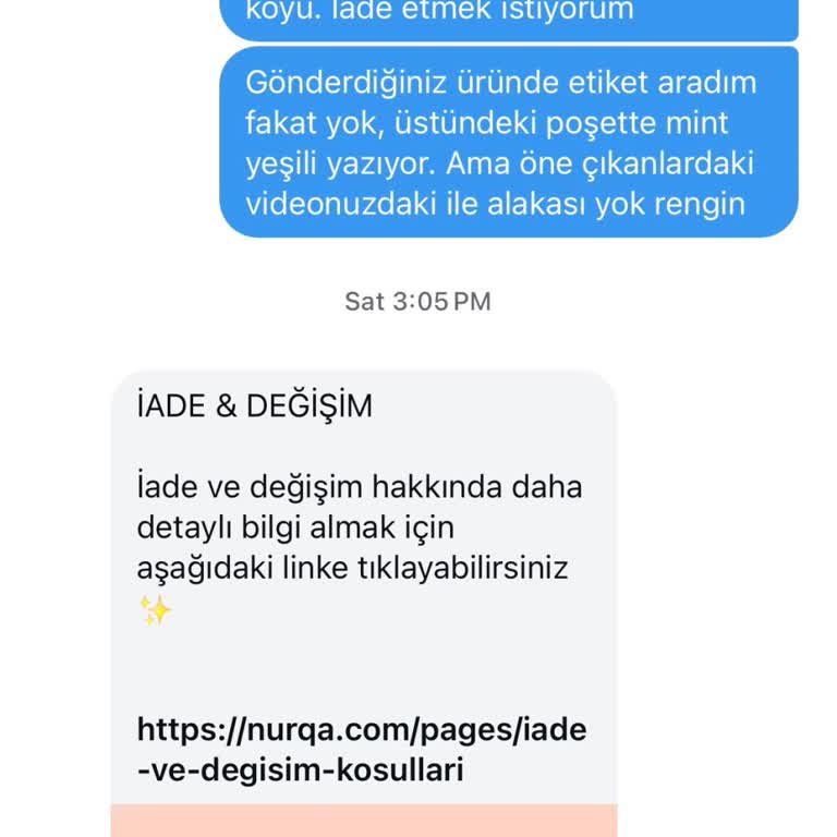 Yanlış Renk Ve Etiketsiz Ürün Gönderildi İade Sürecinde Kargo Ücreti İstendi