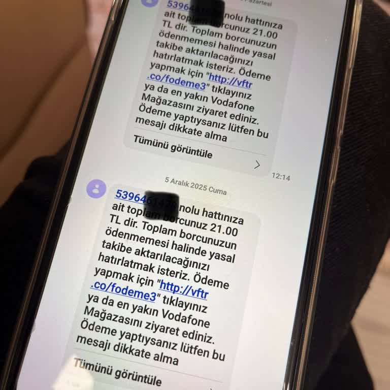 Vodafone Borç Mesajları Ve Bilgi Güvenliği Sorunu Mağduriyeti
