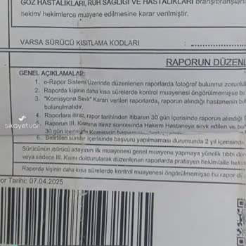 Erbaa Devlet Hastanesi Doktor Rapor Vermiyor!