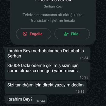 Delta Bahis Eksik Ödeme Sonrası Hesabımı Kilitledi Ve Paramı Ödemedi