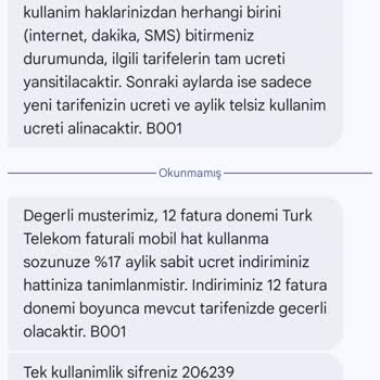 Yanlışlıkla Yapılan Tarife Değişikliği Ve Yüksek Cayma Bedeli Mağduriyeti