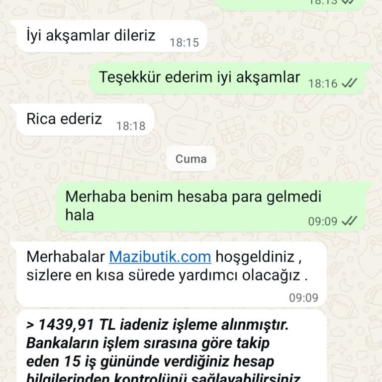 İade Süresi Aşıldı, Para İadem Yapılmadı