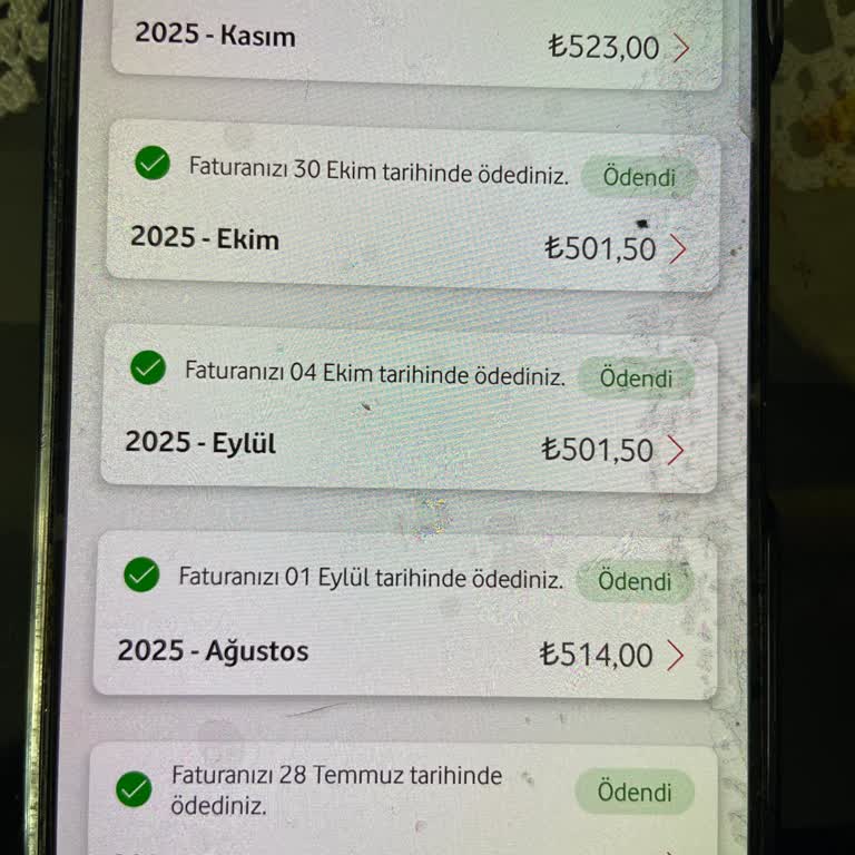 Yüksek Fatura Nedeniyle Vodafone’dan İndirim Talebim
