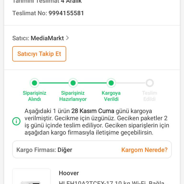 Kurutma Makinem Günlerdir Teslim Edilmiyor Bilgi De Verilmiyor