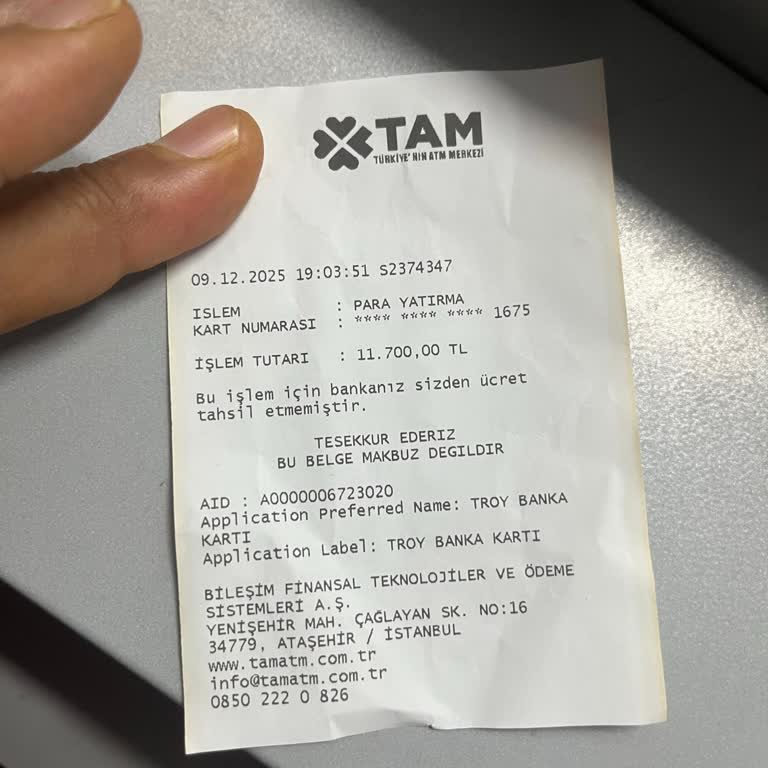 ATM’de Yatırılan Para Hesabıma Geçmedi, Acil Çözüm Bekliyorum