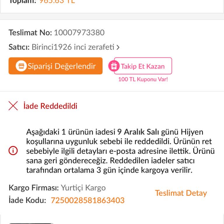 Küpe İadesinin Haksız Reddi Ve Tutarsız İade Politikası