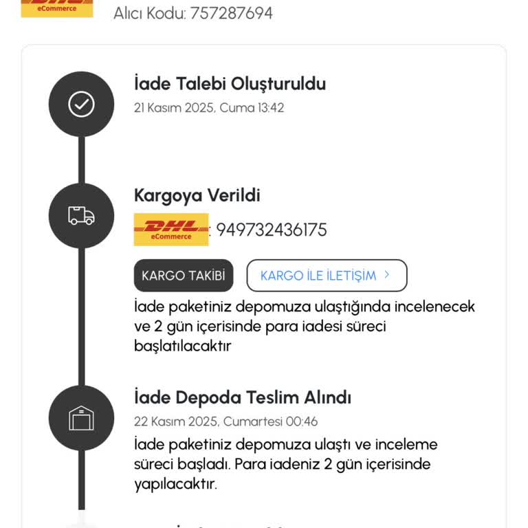 Karaca Züccaciye Ücret İadem Yapılmadı