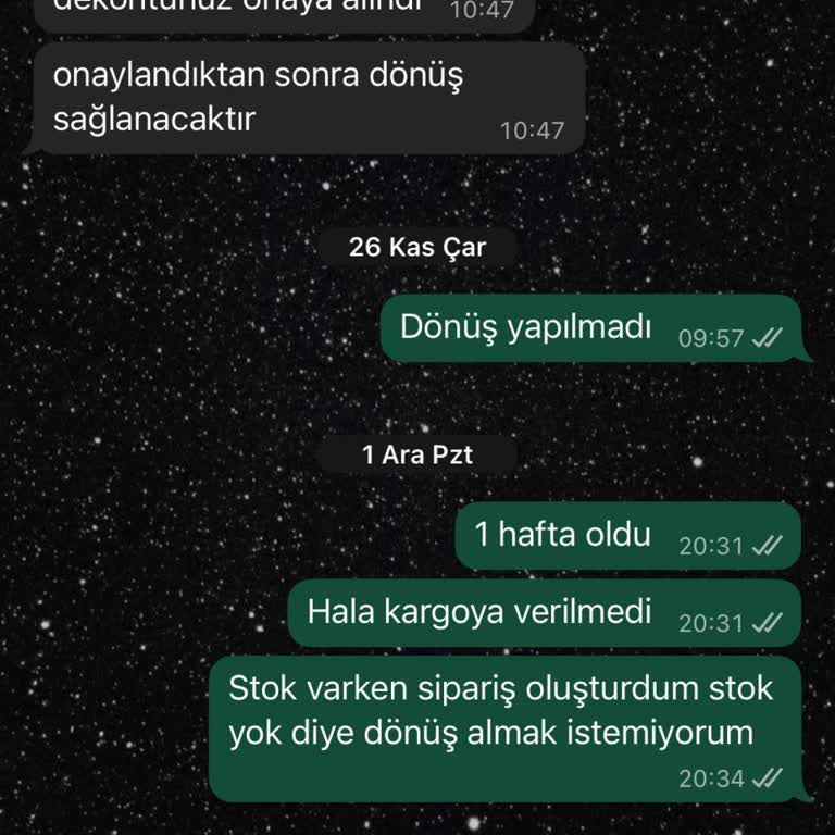 İade Reddi Sonrası Ürünler Haftalardır Gönderilmiyor