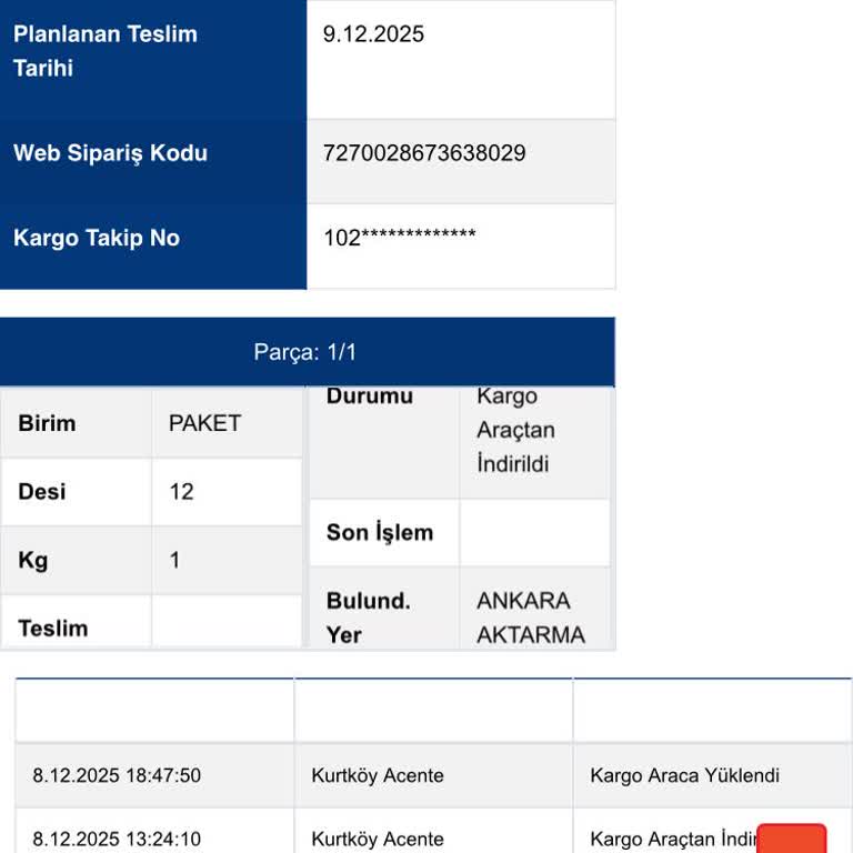 Kargomun Teslimatı Gecikti Bilgi Verilmiyor Ve Müşteri Hizmetleri Yardımcı Olmuyor