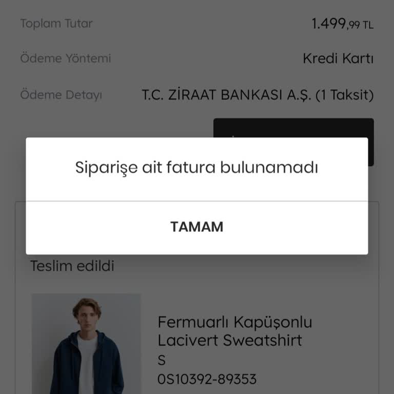 Fatura Gönderilmediği İçin İade İşlemi Yapamıyorum