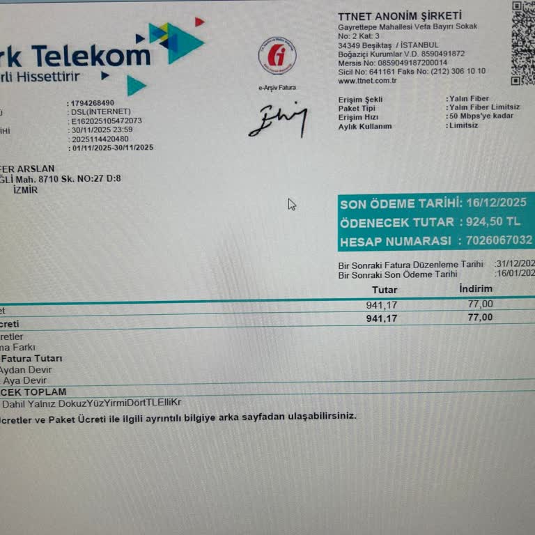 Hattımı Taşıdıktan Sonra Türk Telekom'dan Haksız Faturalandırma Ve Eksik Bilgilendirme