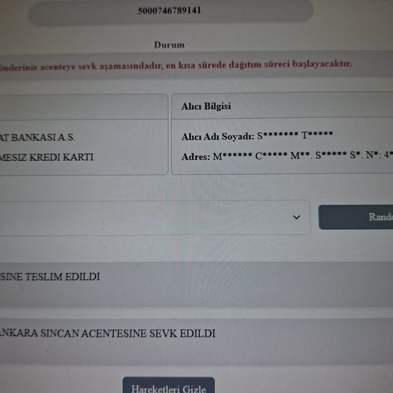 Kredi Kartım Kuryenet Tarafından Teslim Edilmiyor İletişim Kuramıyorum