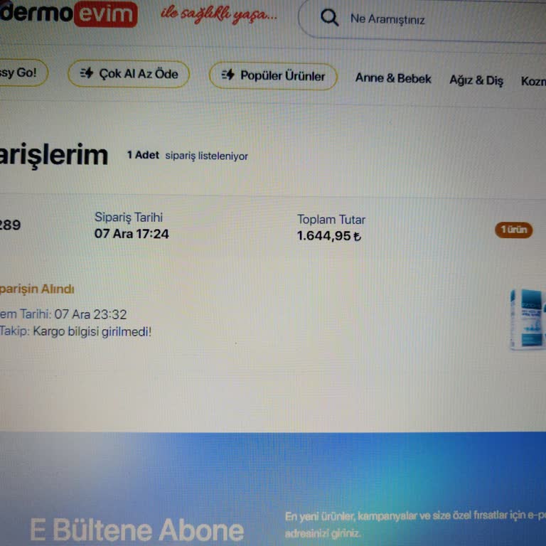 Siparişim Gönderilmedi, Bilgilendirme Yapılmadı: Acil Çözüm Ve İade Talebim Var