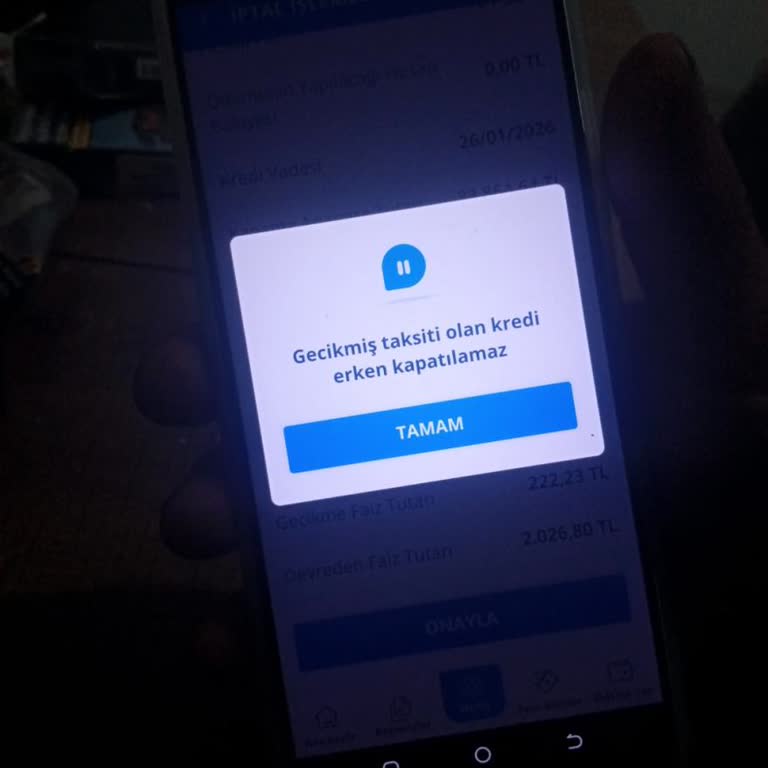 Erken Borç Kapatma Talebime Yüksek Ek Faiz Ve Sistem Engeliyle Karşılaştım