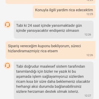 Trendyol GO Sipariş İptali Sonrası Kuponum İade Edilmedi