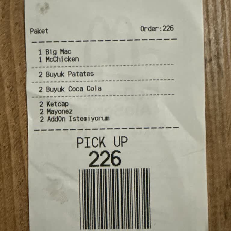 McDonald's Eksik Ürün Ve Yetersiz Müşteri Hizmeti İle Mağduriyet