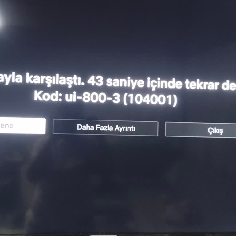 Ekran Değişimi Sonrası Netflix Uygulamasında Sürekli Hata Alıyorum