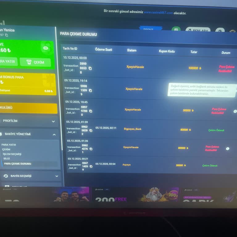 Casival Kazancımı Sildi Paramı Ödemiyor Mağduriyetim Giderilsin
