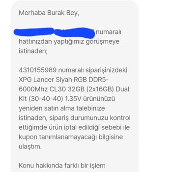 Yanlış Bilgilendirme Nedeniyle Kupon Sözü Tutulmadı, 10.000 TL Maddi Kayıp Yaşadım