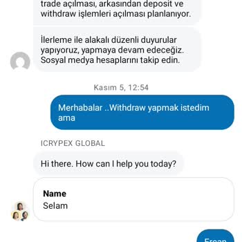 Icrypex Global Hesabımdaki Bakiyemi 1 Aydır Çekemiyorum, Çözüm Bekliyorum