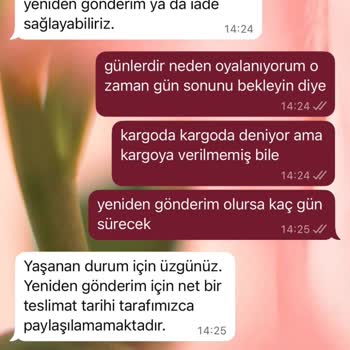 Siparişim Teslim Edilmedi, Yanıltıcı Bilgilendirme Ve Mağduriyet Yaşıyorum