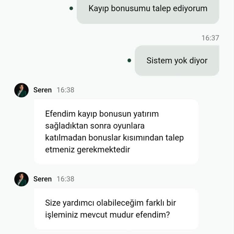 Kayıp Bonusu Talebim Gerekçesiz Reddedildi Müşteri Hizmetleri İlgisiz Davrandı