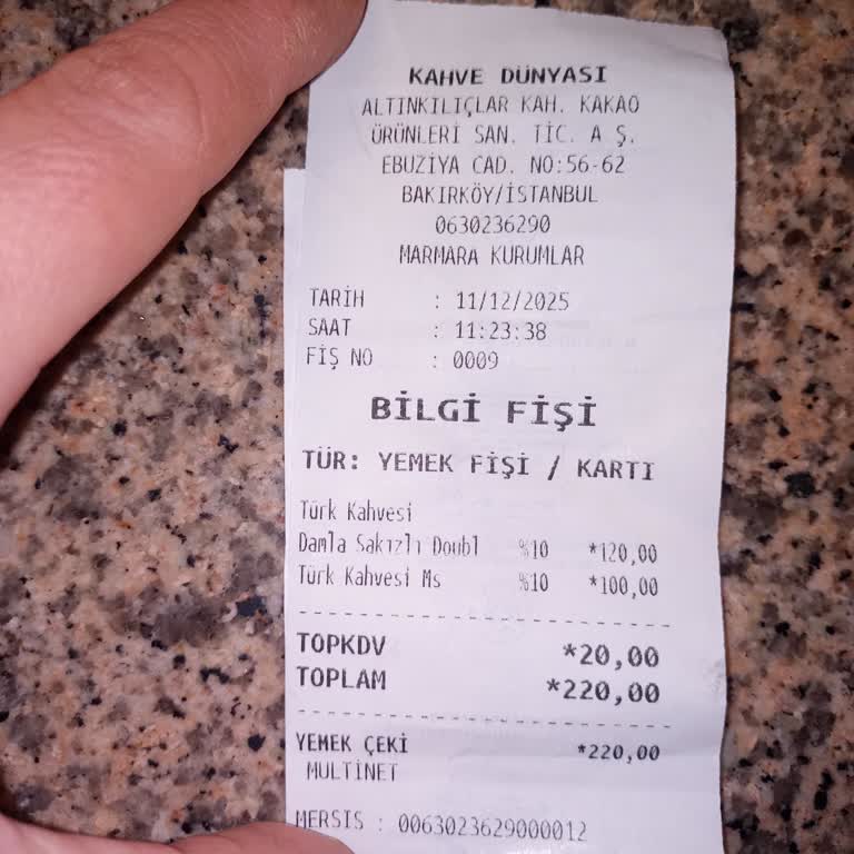 Kahve Dünyası Uygulamasında Alınan Kahveler Görünmüyor