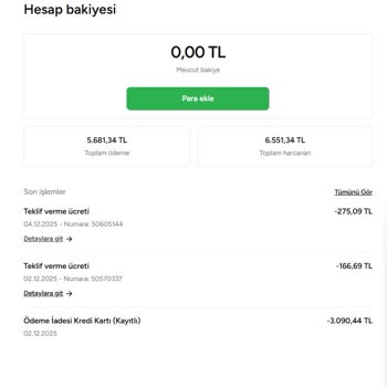 Armut Uygulamasında Bakiyemin Sıfırlanması Ve İade Sürecinde Yaşadığım Sorunlar