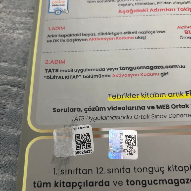 Aktivasyon Kodu Yırtıldı Tekrar Ücret Talep Ediliyor