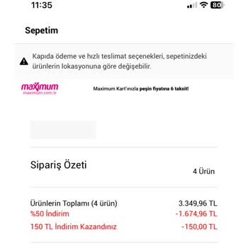 Koton Online Alışverişte Sipariş Oluşmama Ve Fiyat/Stok Mağduriyeti