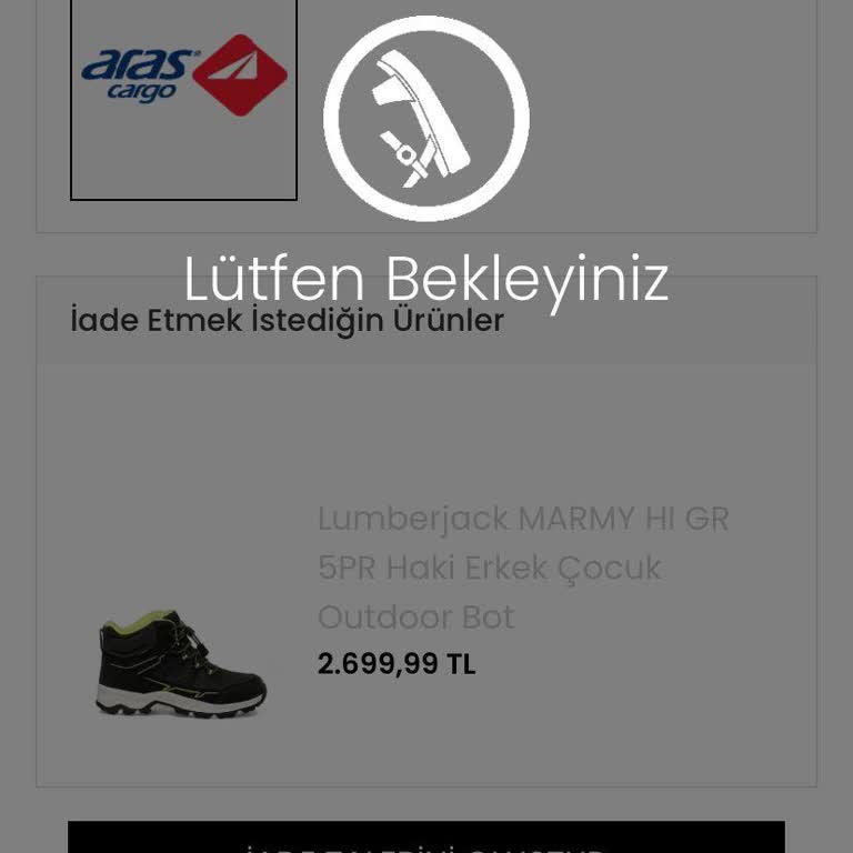 Lumberjack İade Kodu Oluşturulamıyor İade Süreci Başlatılamıyor