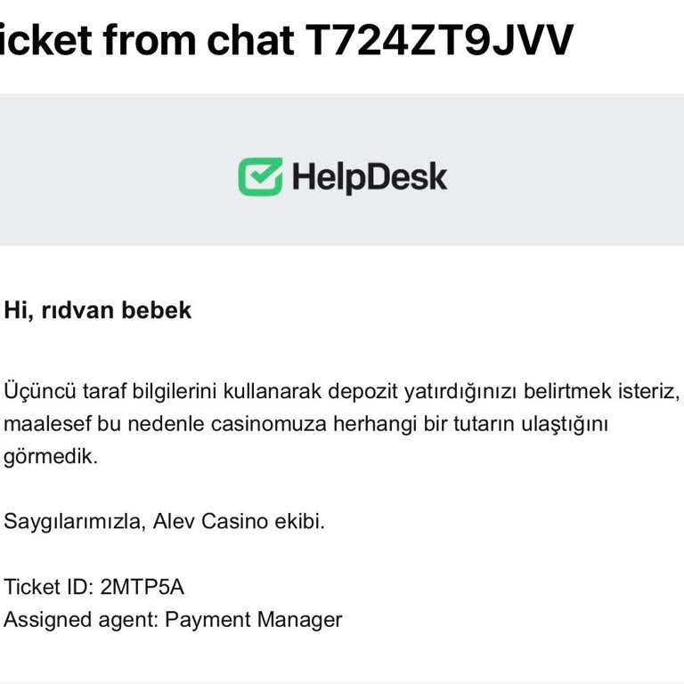 Alevcasino'ya Yaptığım Ödemeler Hesabıma Yansıtılmadı, Mağduriyetimin Giderilmesini Talep Ediyorum