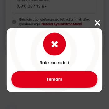 Nutella Uygulamasında Sürekli Hata Yüzünden Hediyemi Alamıyorum