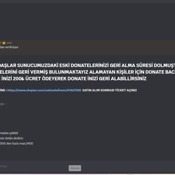 Yeniden Açılan Sunucuda Haklarım Tanınmıyor, Ekstra Ücret Talep Ediliyor